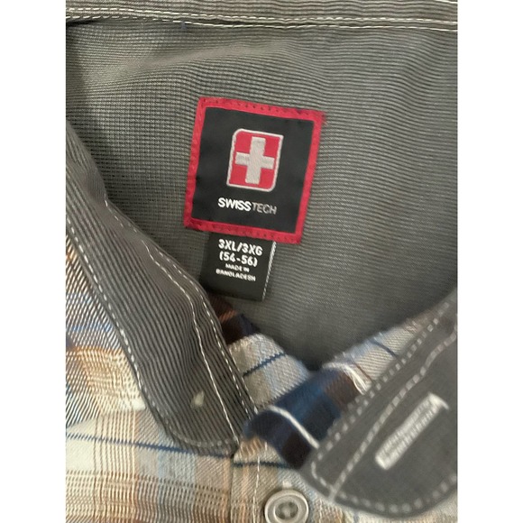 SwissTech Flannel Shirt plaid 3XL - Picture 4 of 4